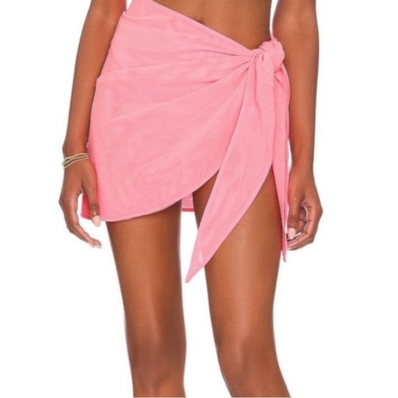 good American 2x size 5-8 swim coverup wrap hot pink nwt - Picture 2 of 10
